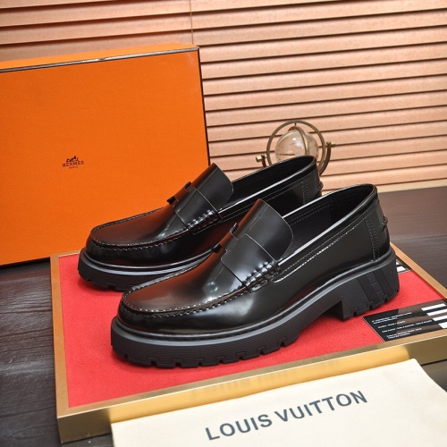 Cheap Hermes Leather Shoes For Men #1257341 Replica Wholesale [$118.00 USD] [ITEM#1257341] on Replica Hermes Leather Shoes