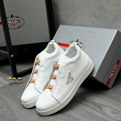 Cheap Prada High Top Shoes For Men #1257420 Replica Wholesale [$88.00 USD] [ITEM#1257420] on Replica Prada High Top Shoes