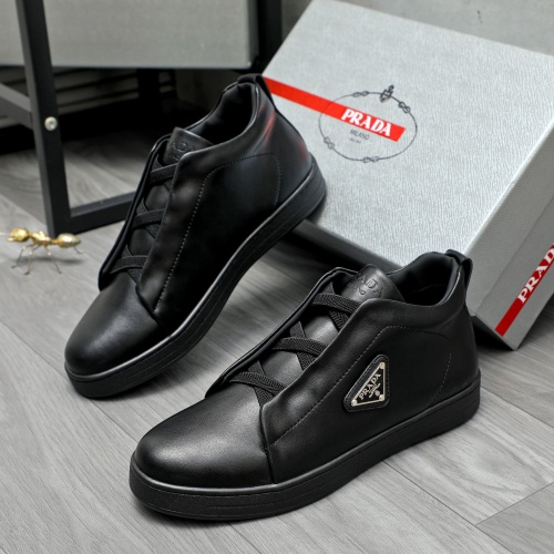 Cheap Prada High Top Shoes For Men #1257421 Replica Wholesale [$88.00 USD] [ITEM#1257421] on Replica Prada High Top Shoes