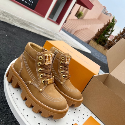 Cheap Louis Vuitton Boots For Women #1257435 Replica Wholesale [$128.00 USD] [ITEM#1257435] on Replica Louis Vuitton Boots