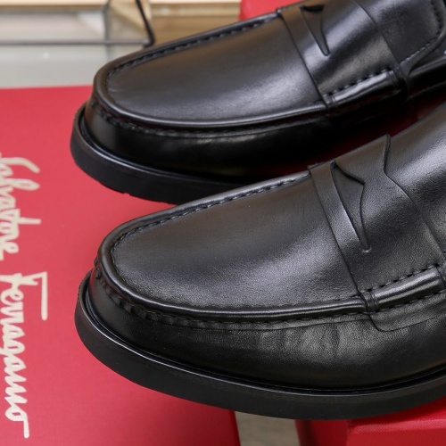 Cheap Salvatore Ferragamo Leather Shoes For Men #1257529 Replica Wholesale [$92.00 USD] [ITEM#1257529] on Replica Salvatore Ferragamo Leather Shoes