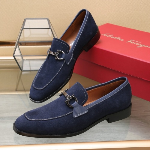 Cheap Salvatore Ferragamo Leather Shoes For Men #1257531 Replica Wholesale [$92.00 USD] [ITEM#1257531] on Replica Salvatore Ferragamo Leather Shoes