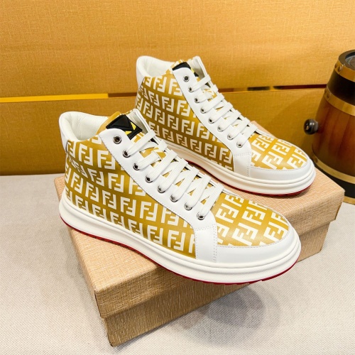 Cheap Fendi High Tops Casual Shoes For Men #1257731 Replica Wholesale [$80.00 USD] [ITEM#1257731] on Replica Fendi High Tops Casual Shoes