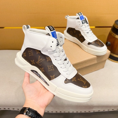 Cheap Louis Vuitton High Tops Shoes For Men #1257735 Replica Wholesale [$80.00 USD] [ITEM#1257735] on Replica Louis Vuitton High Tops Shoes