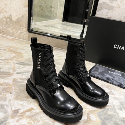 Cheap Chanel Boots For Women #1257760 Replica Wholesale [$115.00 USD] [ITEM#1257760] on Replica Chanel Boots