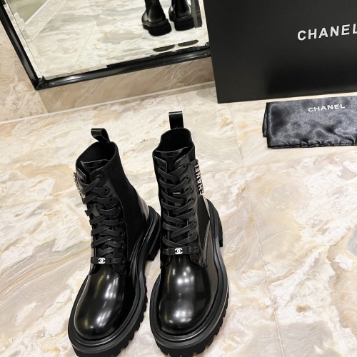 Cheap Chanel Boots For Women #1257760 Replica Wholesale [$115.00 USD] [ITEM#1257760] on Replica Chanel Boots