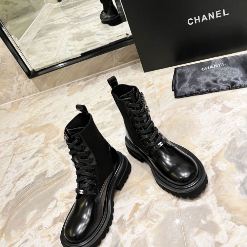 Cheap Chanel Boots For Women #1257760 Replica Wholesale [$115.00 USD] [ITEM#1257760] on Replica Chanel Boots