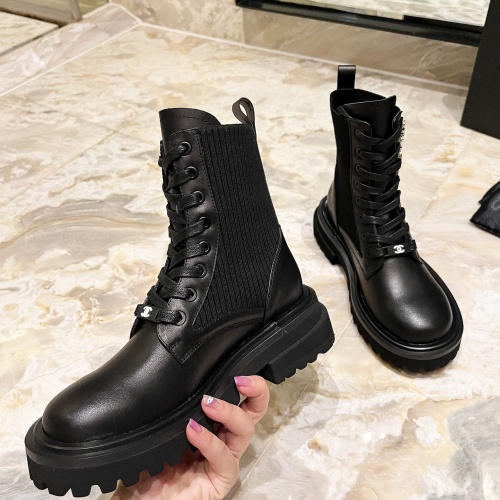 Cheap Chanel Boots For Women #1257761 Replica Wholesale [$115.00 USD] [ITEM#1257761] on Replica Chanel Boots