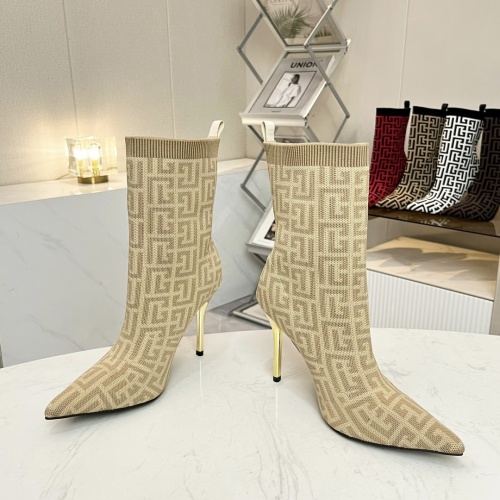 Cheap Balmain Boots For Women #1257766 Replica Wholesale [$96.00 USD] [ITEM#1257766] on Replica Balmain Boots