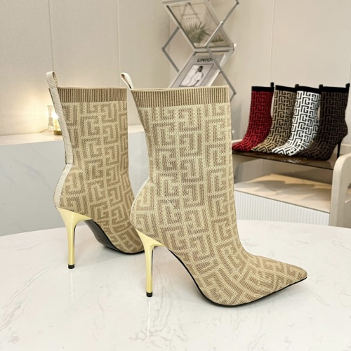 Cheap Balmain Boots For Women #1257766 Replica Wholesale [$96.00 USD] [ITEM#1257766] on Replica Balmain Boots