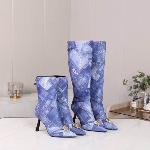 Cheap Versace Boots For Women #1257780 Replica Wholesale [$115.00 USD] [ITEM#1257780] on Replica Versace Boots