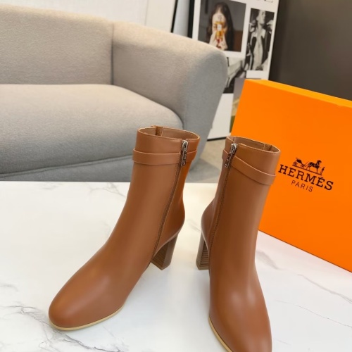 Cheap Hermes Boots For Women #1257797 Replica Wholesale [$108.00 USD] [ITEM#1257797] on Replica Hermes Boots