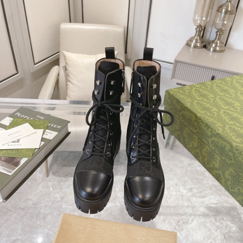 Cheap Gucci Boots For Women #1257888 Replica Wholesale [$105.00 USD] [ITEM#1257888] on Replica Gucci Boots