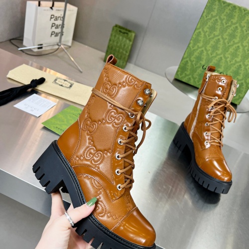 Cheap Gucci Boots For Women #1257890 Replica Wholesale [$112.00 USD] [ITEM#1257890] on Replica 