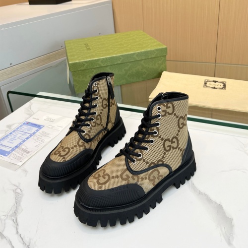 Cheap Gucci Boots For Women #1257935 Replica Wholesale [$98.00 USD] [ITEM#1257935] on Replica Gucci Boots