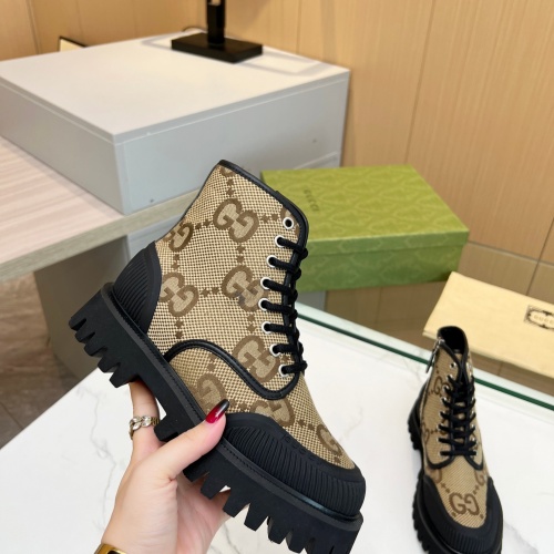 Cheap Gucci Boots For Women #1257935 Replica Wholesale [$98.00 USD] [ITEM#1257935] on Replica Gucci Boots