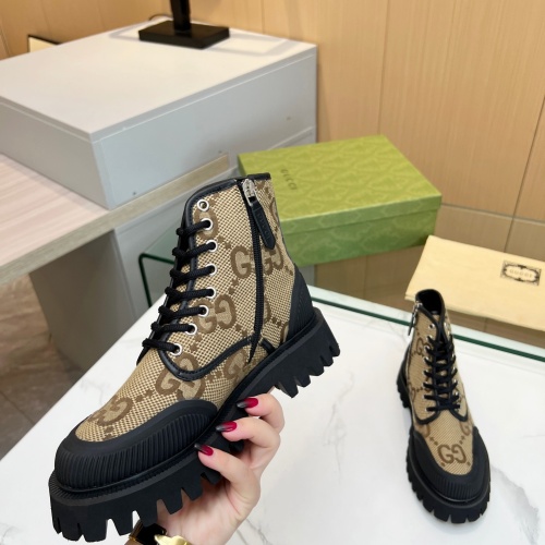 Cheap Gucci Boots For Women #1257935 Replica Wholesale [$98.00 USD] [ITEM#1257935] on Replica Gucci Boots