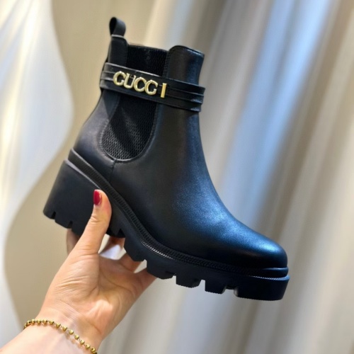 Cheap Gucci Boots For Women #1257982 Replica Wholesale [$100.00 USD] [ITEM#1257982] on Replica Gucci Boots