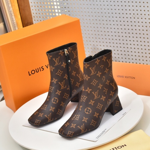 Cheap Louis Vuitton Boots For Women #1257987 Replica Wholesale [$92.00 USD] [ITEM#1257987] on Replica Louis Vuitton Boots