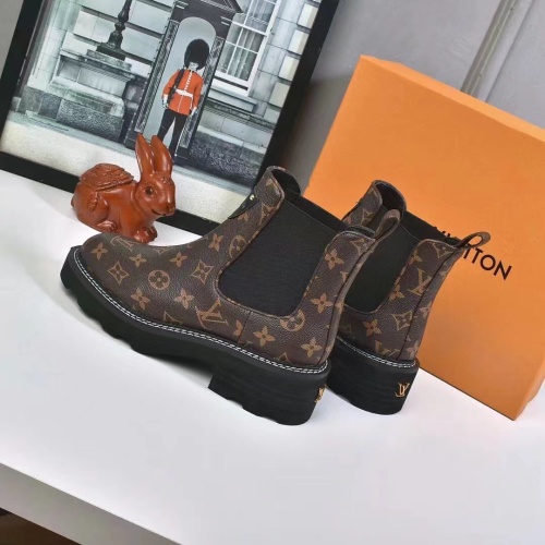 Cheap Louis Vuitton Boots For Women #1258004 Replica Wholesale [$96.00 USD] [ITEM#1258004] on Replica Louis Vuitton Boots