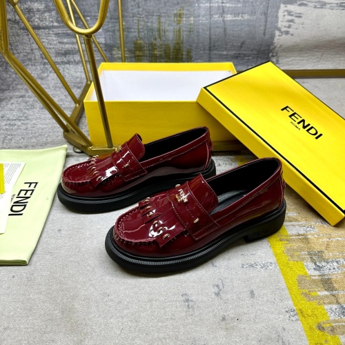 Cheap Fendi Leather Shoes For Women #1258026 Replica Wholesale [$102.00 USD] [ITEM#1258026] on Replica Fendi Leather Shoes