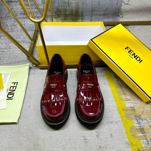 Cheap Fendi Leather Shoes For Women #1258026 Replica Wholesale [$102.00 USD] [ITEM#1258026] on Replica Fendi Leather Shoes