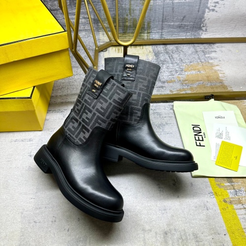 Cheap Fendi Fashion Boots For Women #1258032 Replica Wholesale [$108.00 USD] [ITEM#1258032] on Replica Fendi Fashion Boots