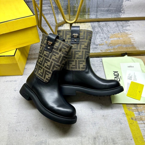 Cheap Fendi Fashion Boots For Women #1258033 Replica Wholesale [$108.00 USD] [ITEM#1258033] on Replica Fendi Fashion Boots