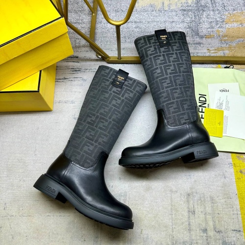 Cheap Fendi Fashion Boots For Women #1258035 Replica Wholesale [$122.00 USD] [ITEM#1258035] on Replica Fendi Fashion Boots