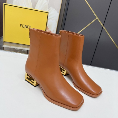 Cheap Fendi Fashion Boots For Women #1258044 Replica Wholesale [$122.00 USD] [ITEM#1258044] on Replica Fendi Fashion Boots