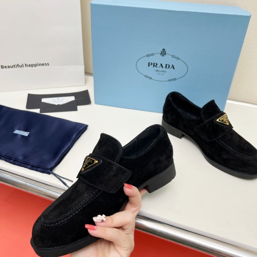 Cheap Prada Leather Shoes For Women #1258157 Replica Wholesale [$102.00 USD] [ITEM#1258157] on Replica Prada Leather Shoes