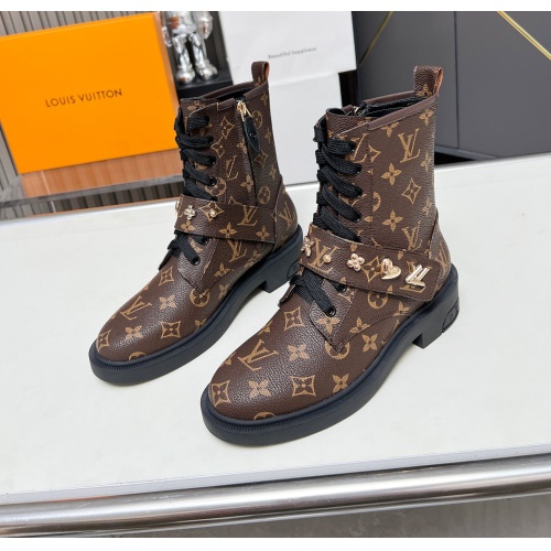 Cheap Louis Vuitton Boots For Women #1258241 Replica Wholesale [$105.00 USD] [ITEM#1258241] on Replica Louis Vuitton Boots