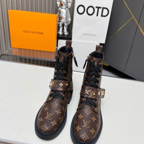 Cheap Louis Vuitton Boots For Women #1258241 Replica Wholesale [$105.00 USD] [ITEM#1258241] on Replica Louis Vuitton Boots