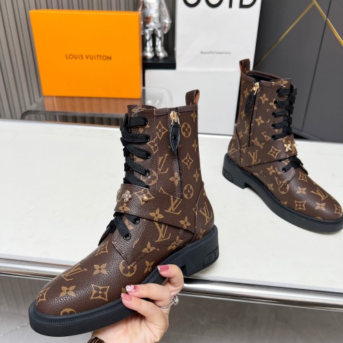 Cheap Louis Vuitton Boots For Women #1258241 Replica Wholesale [$105.00 USD] [ITEM#1258241] on Replica Louis Vuitton Boots