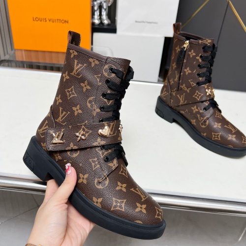 Cheap Louis Vuitton Boots For Women #1258241 Replica Wholesale [$105.00 USD] [ITEM#1258241] on Replica Louis Vuitton Boots