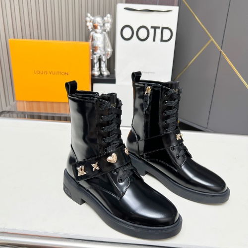 Cheap Louis Vuitton Boots For Women #1258249 Replica Wholesale [$105.00 USD] [ITEM#1258249] on Replica Louis Vuitton Boots