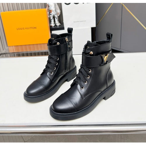 Cheap Louis Vuitton Boots For Women #1258250 Replica Wholesale [$105.00 USD] [ITEM#1258250] on Replica Louis Vuitton Boots