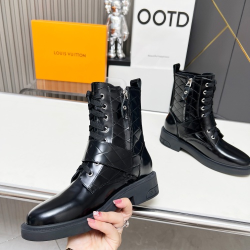 Cheap Louis Vuitton Boots For Women #1258261 Replica Wholesale [$105.00 USD] [ITEM#1258261] on Replica Louis Vuitton Boots