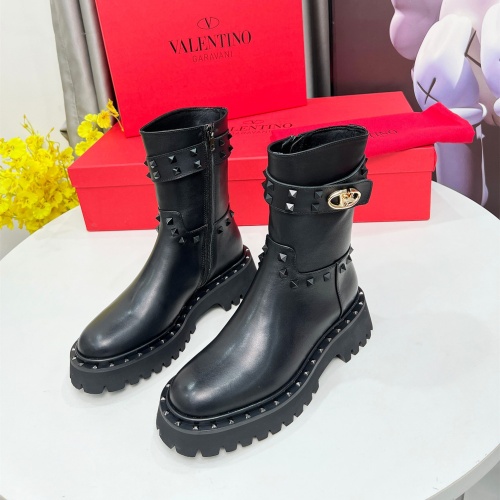 Cheap Valentino Boots For Women #1258389 Replica Wholesale [$115.00 USD] [ITEM#1258389] on Replica Valentino Boots