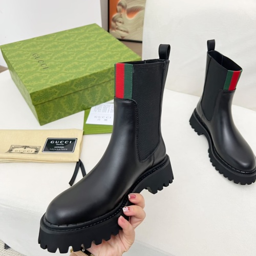 Cheap Gucci Boots For Women #1258400 Replica Wholesale [$108.00 USD] [ITEM#1258400] on Replica Gucci Boots