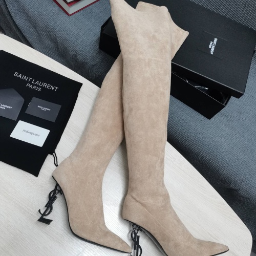 Cheap Yves Saint Laurent YSL Boots For Women #1258404 Replica Wholesale [$145.00 USD] [ITEM#1258404] on Replica Yves Saint Laurent YSL Boots