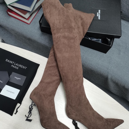 Cheap Yves Saint Laurent YSL Boots For Women #1258405 Replica Wholesale [$145.00 USD] [ITEM#1258405] on Replica Yves Saint Laurent YSL Boots