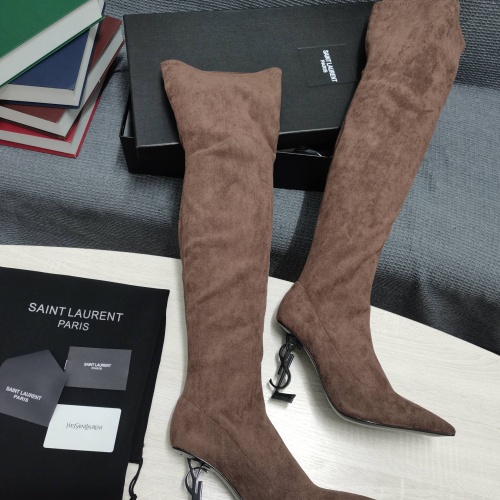 Cheap Yves Saint Laurent YSL Boots For Women #1258405 Replica Wholesale [$145.00 USD] [ITEM#1258405] on Replica Yves Saint Laurent YSL Boots