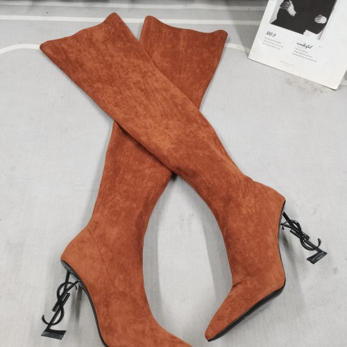 Cheap Yves Saint Laurent YSL Boots For Women #1258406 Replica Wholesale [$145.00 USD] [ITEM#1258406] on Replica Yves Saint Laurent YSL Boots