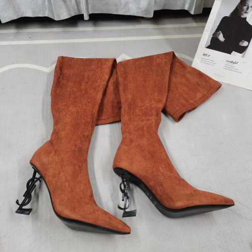 Cheap Yves Saint Laurent YSL Boots For Women #1258406 Replica Wholesale [$145.00 USD] [ITEM#1258406] on Replica Yves Saint Laurent YSL Boots