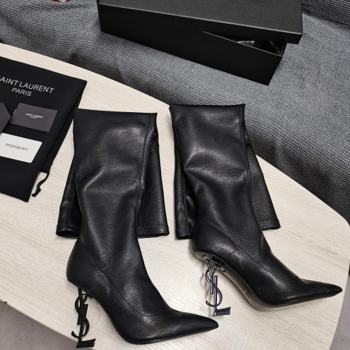 Cheap Yves Saint Laurent YSL Boots For Women #1258408 Replica Wholesale [$145.00 USD] [ITEM#1258408] on Replica Yves Saint Laurent YSL Boots