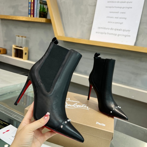 Cheap Christian Louboutin Boots For Women #1258411 Replica Wholesale [$140.00 USD] [ITEM#1258411] on Replica Christian Louboutin Boots