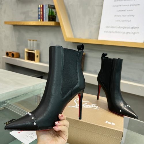 Cheap Christian Louboutin Boots For Women #1258411 Replica Wholesale [$140.00 USD] [ITEM#1258411] on Replica Christian Louboutin Boots