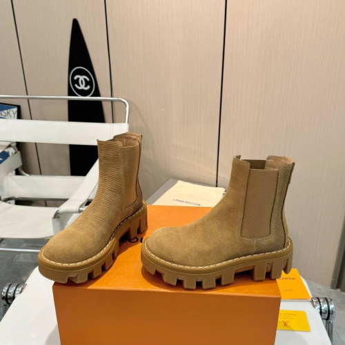 Cheap Louis Vuitton Boots For Women #1258497 Replica Wholesale [$150.00 USD] [ITEM#1258497] on Replica Louis Vuitton Boots