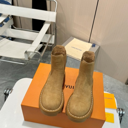 Cheap Louis Vuitton Boots For Women #1258497 Replica Wholesale [$150.00 USD] [ITEM#1258497] on Replica Louis Vuitton Boots